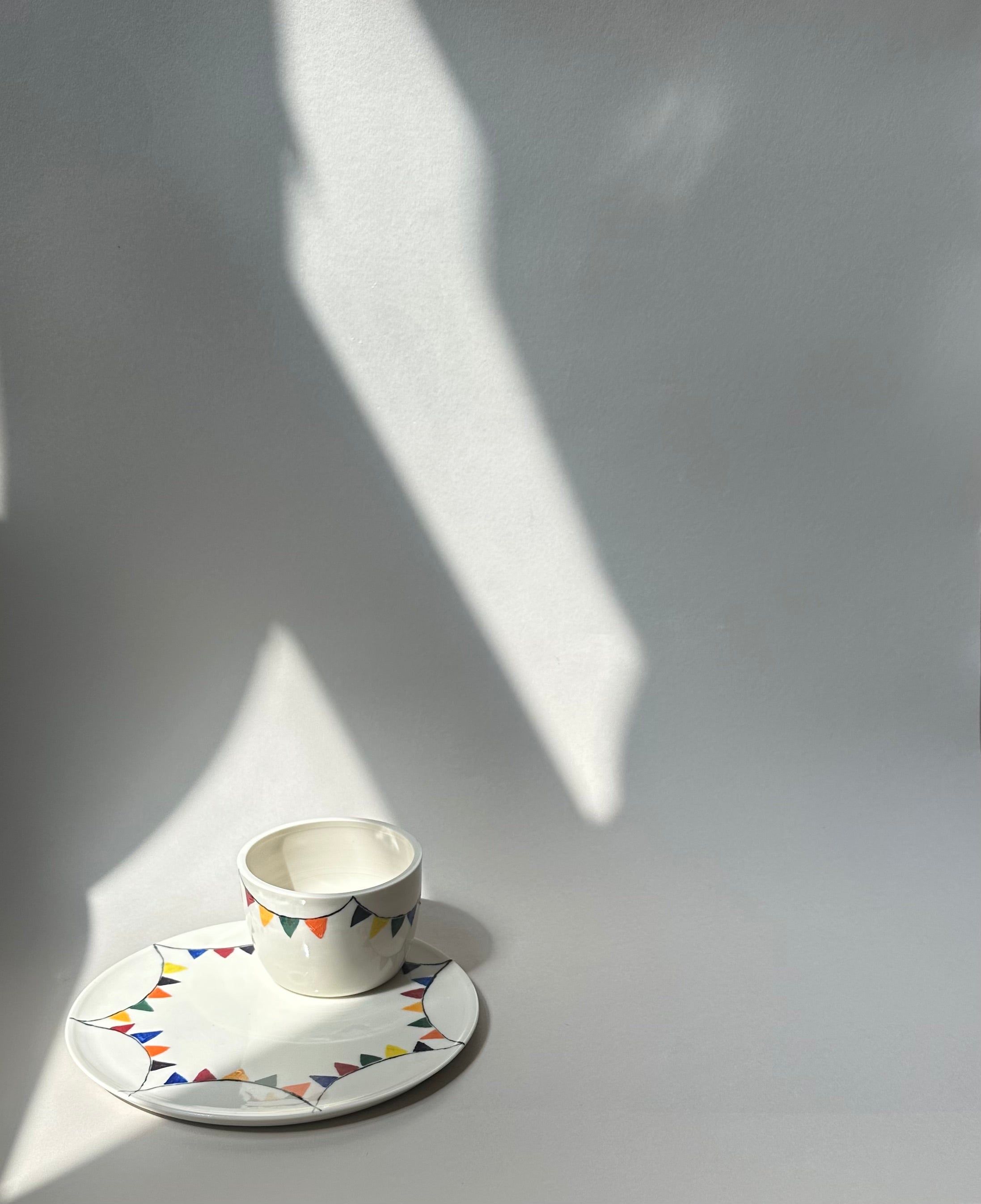 Porcelain set with baby name